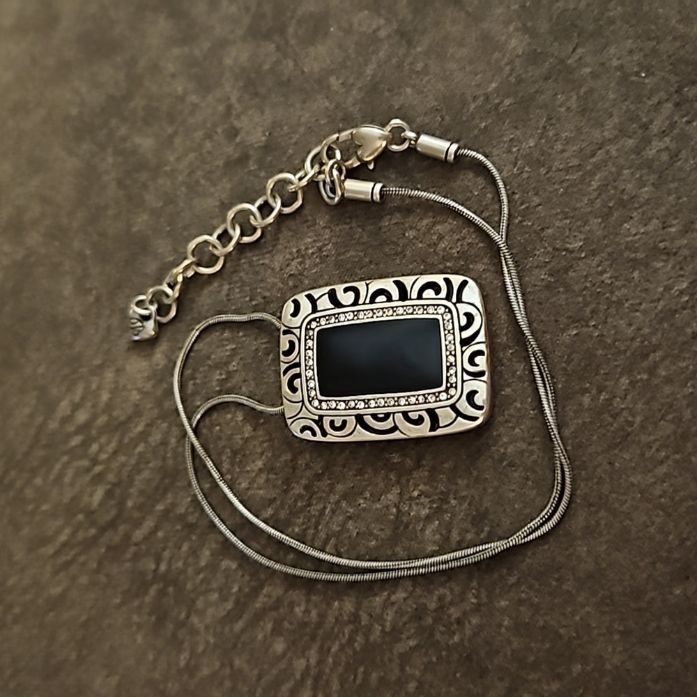 Brighton Two-Tone Rectangle Reversible Pendant Rh… - image 8